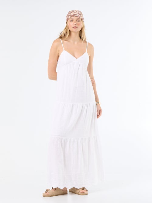 Robe longue à étages - Kiabi