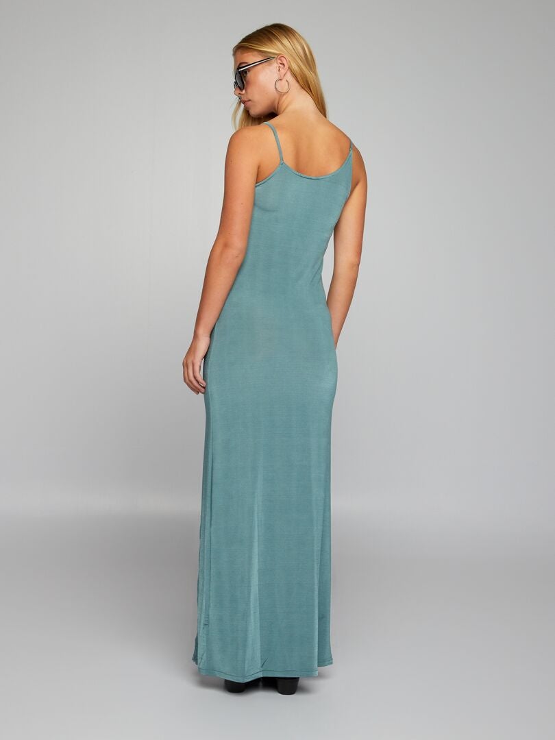 Robe Maxi Sans Bretelles Bleu Blanc Yidarton Taille XL - Imprimé Fleuri - Occasion Très Bon État