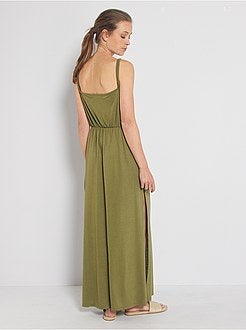 Robe longue à fines bretelles - Kiabi
