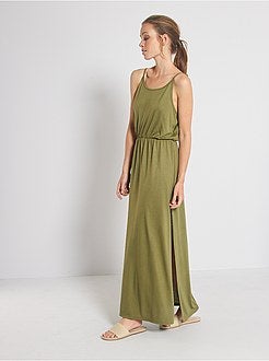 Robe longue à fines bretelles - Kiabi