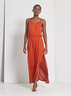 Robe longue à fines bretelles - Kiabi