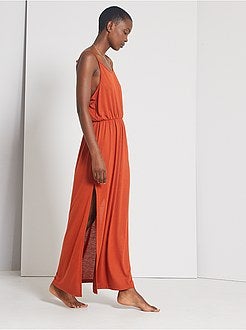 Robe longue à fines bretelles - Kiabi