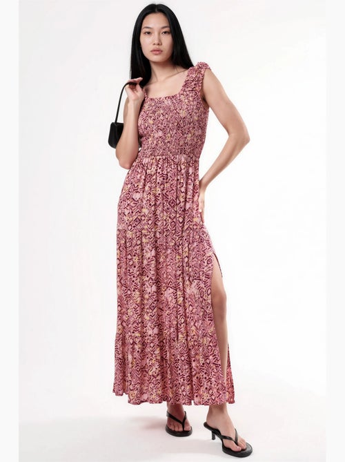 Robe longue à imprimé paisley et col carré busem - Kiabi