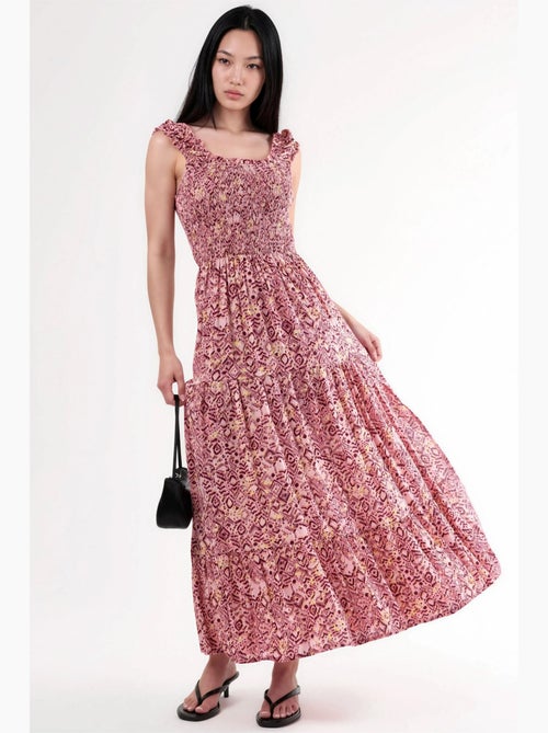 Robe longue à imprimé paisley et col carré busem - Kiabi