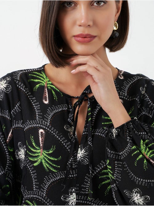 Robe longue à imprimé tropical et fermeture boutonnée bdart - Kiabi Robe longue à imprimé tropical et fermeture boutonnée bdart - Kiabi