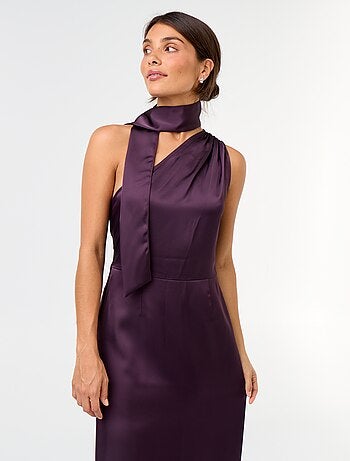 Robe longue à la coupe asymétrique