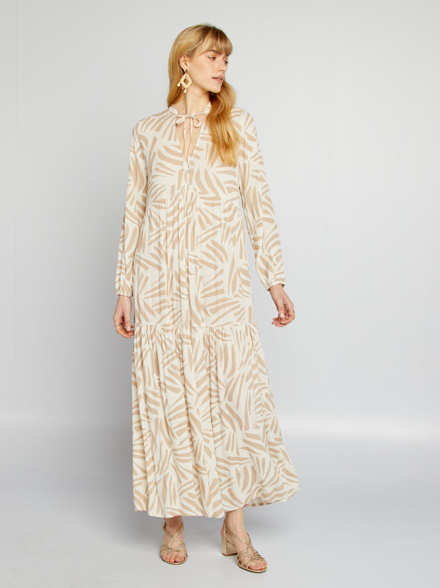 Robe Almatrichi En Coton Beige - Taille M - Neuf Avec étiquettes - Style élégant Et Quotidien