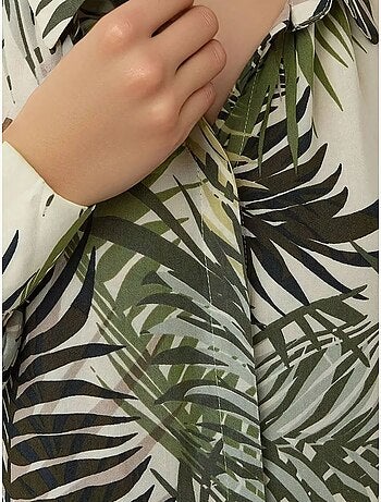 Robe longue à motif fleuri et col chemise hiccup