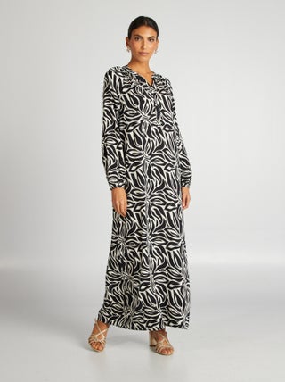 Robe longue à motif