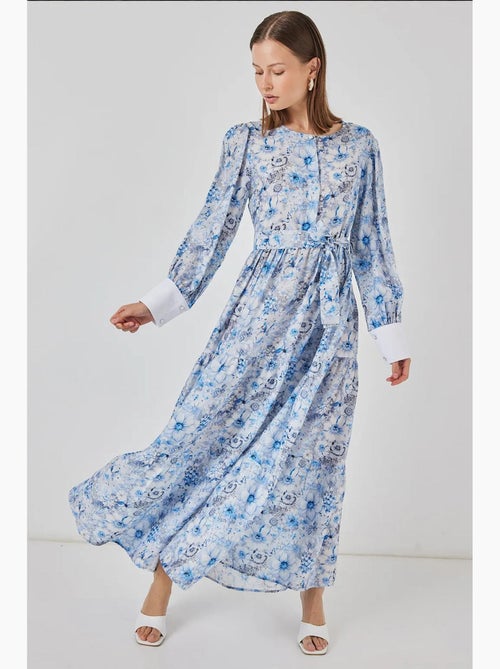 Robe longue à motifs avec fermeture boutonnée bdart - Kiabi Robe longue à motifs avec fermeture boutonnée bdart - Kiabi