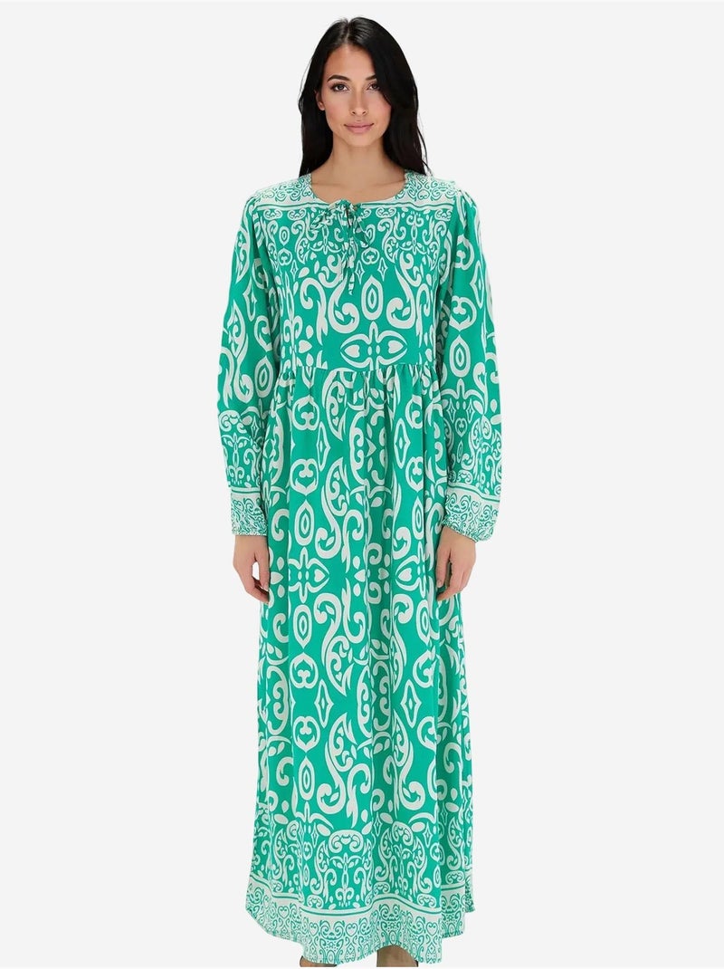 Robe longue à motifs bdart Bleu canard - Kiabi