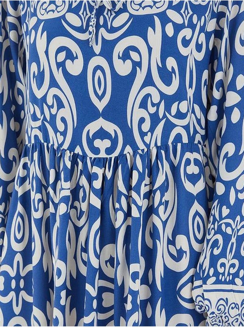 Robe longue à motifs bdart Bleu cobalt - Kiabi