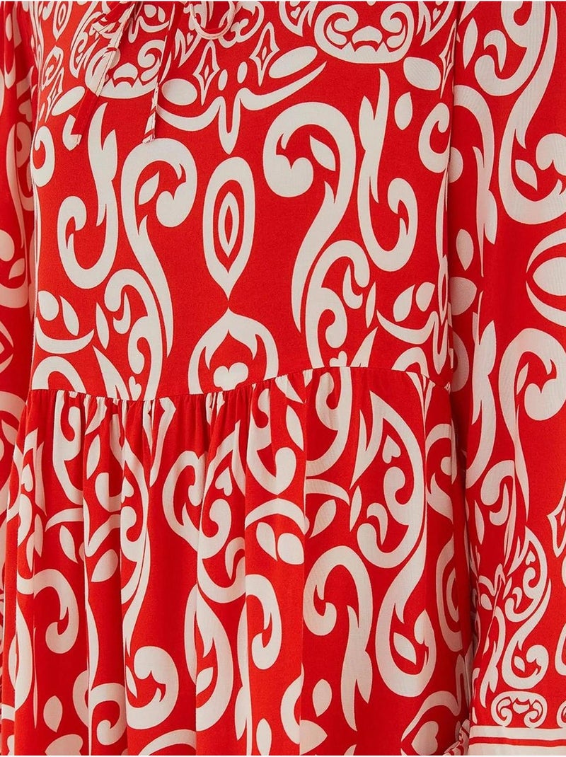 Robe longue à motifs bdart Rouge - Kiabi