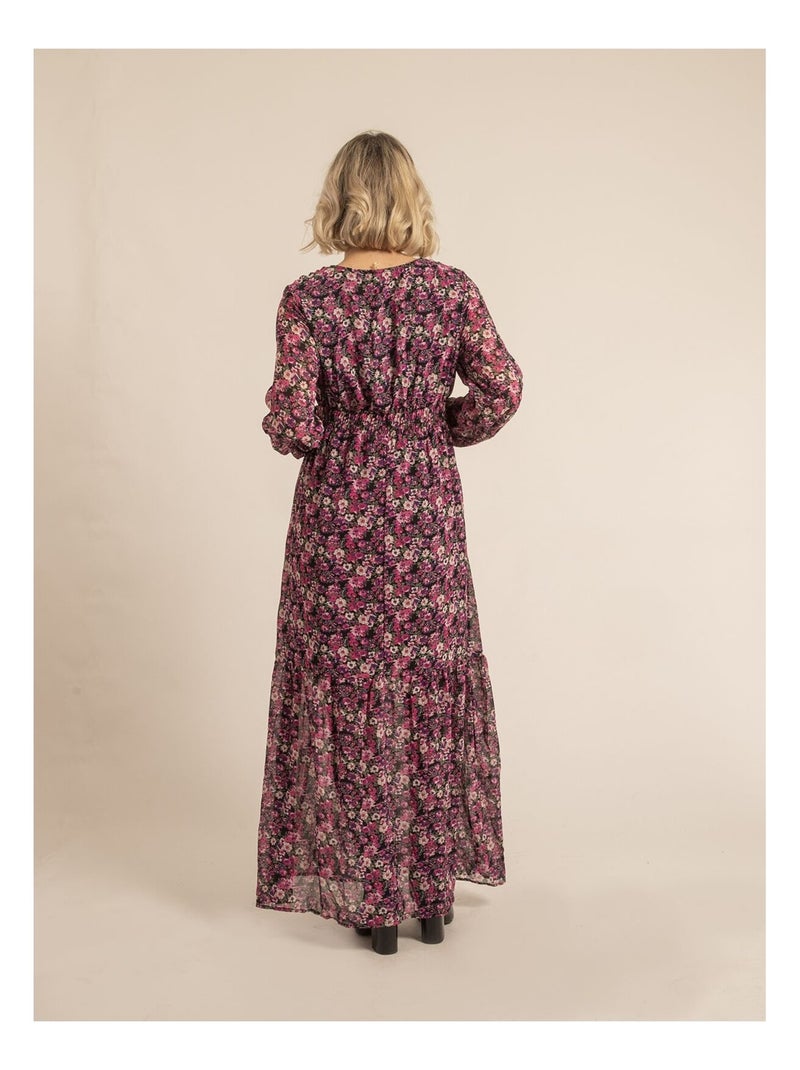 Robe longue à motifs IGNACIA Rose - Kiabi