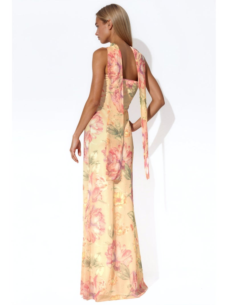 Robe longue à motifs sans bretelles hiccup Jaune citron - Kiabi