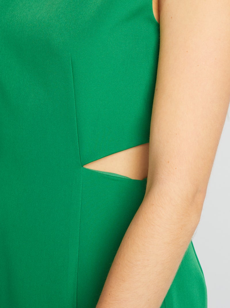 Robe longue à ouvertures vert - Kiabi