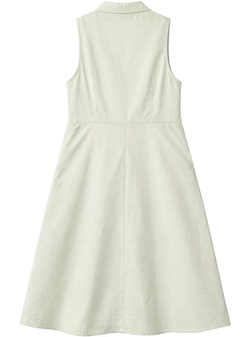 Robe longue à volants et col boutonné mixray Crème - Kiabi