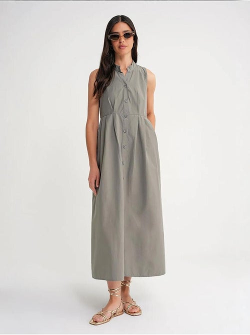 Robe longue à volants et col boutonné mixray - Kiabi Robe longue à volants et col boutonné mixray - Kiabi
