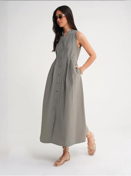 Robe longue à volants et col boutonné mixray - Kiabi Robe longue à volants et col boutonné mixray - Kiabi