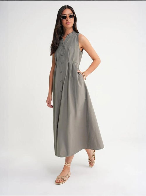 Robe longue à volants et col boutonné mixray - Kiabi Robe longue à volants et col boutonné mixray - Kiabi