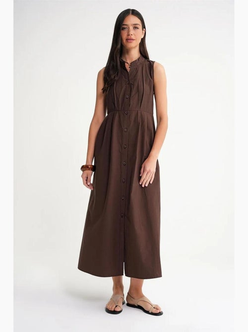 Robe longue à volants et col boutonné mixray - Kiabi Robe longue à volants et col boutonné mixray - Kiabi
