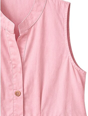 Robe longue à volants et col boutonné mixray