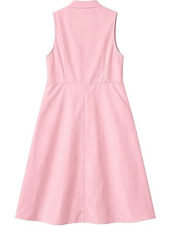 Robe longue à volants et col boutonné mixray