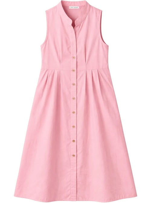 Robe longue à volants et col boutonné mixray - Kiabi