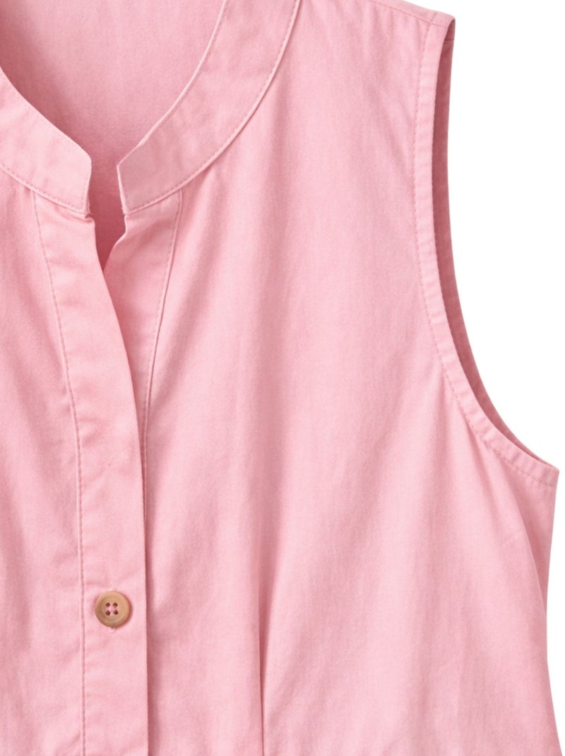 Robe longue à volants et col boutonné mixray Rose - Kiabi