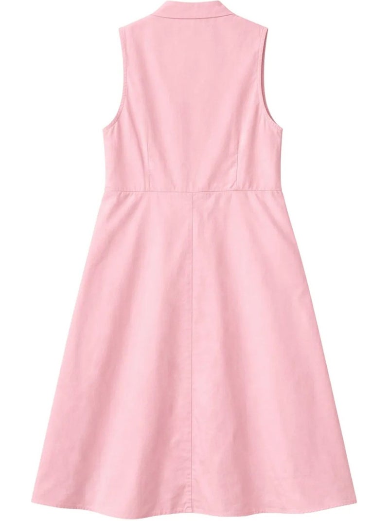 Robe longue à volants et col boutonné mixray Rose - Kiabi