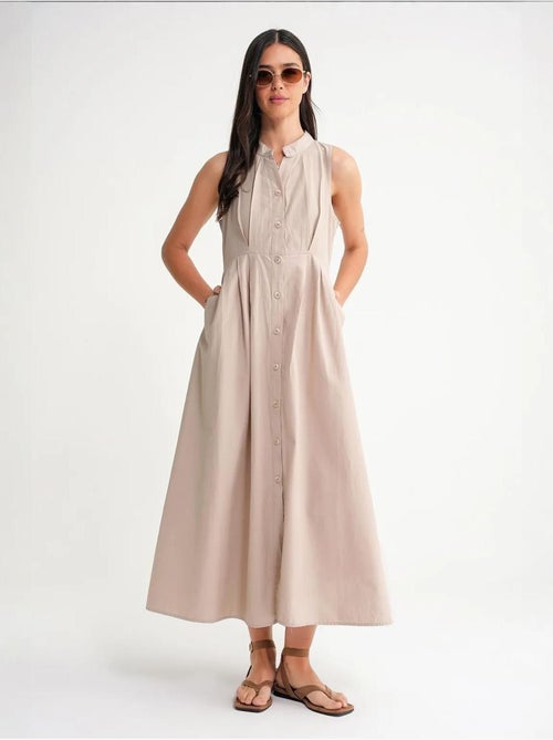 Robe longue à volants et col boutonné mixray - Kiabi Robe longue à volants et col boutonné mixray - Kiabi