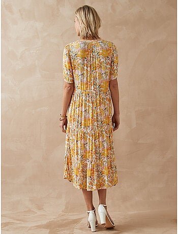 Robe longue à volants femme - DAXON
