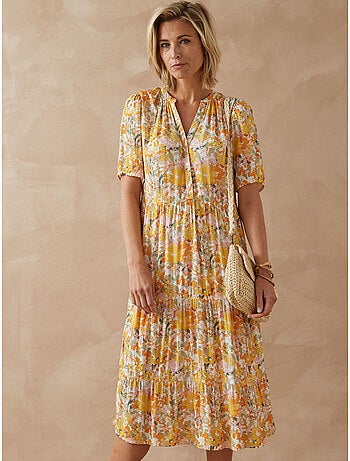 Robe longue à volants femme - DAXON
