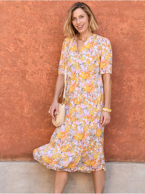 Robe longue à volants femme - DAXON - Kiabi Robe longue à volants femme - DAXON - Kiabi
