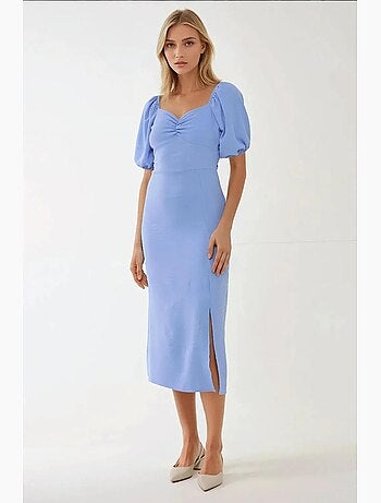 Robe longue ajustée avec col en cœur hiccup