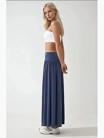 Robe longue ajustée sans bretelles en jersey hiccup
