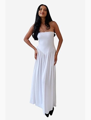 Robe longue ajustée sans bretelles hiccup
