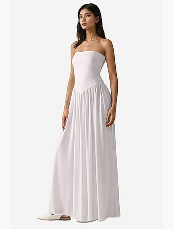 Robe longue ajustée sans bretelles hiccup
