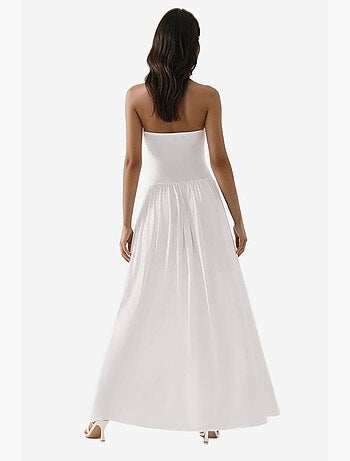 Robe longue ajustée sans bretelles hiccup