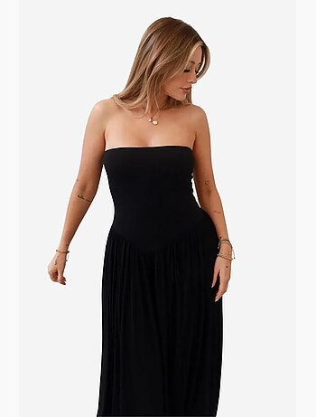 Robe longue ajustée sans bretelles hiccup