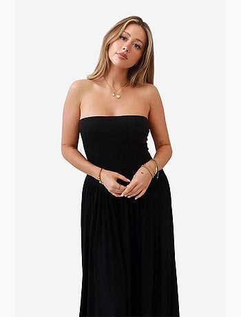Robe longue ajustée sans bretelles hiccup