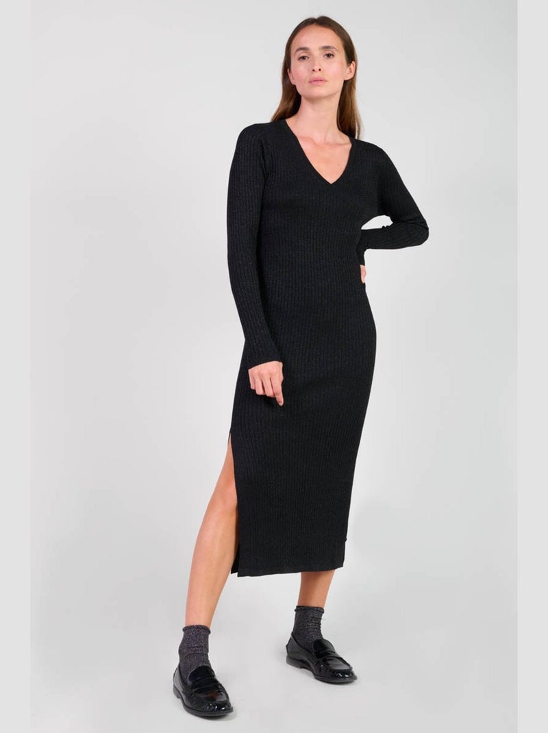 Robe longue ANOMY droite 'Le Temps Des Cerises' Noir - Kiabi