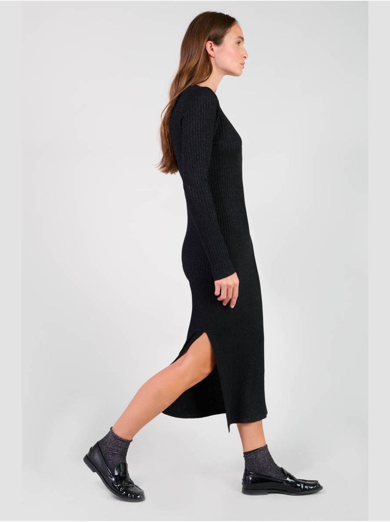 Robe longue anomy droite 'le temps des cerises' Noir - Kiabi