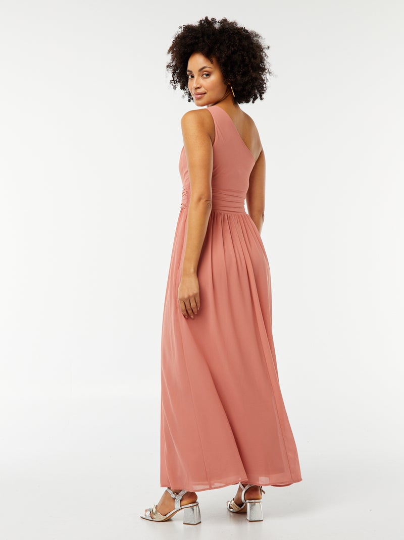 Robe longue asymétrique avec effet drapé à l'avant ROSE - Kiabi