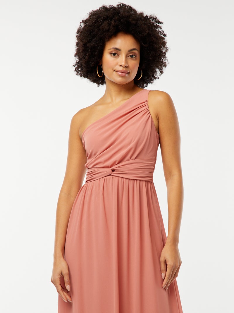 Robe longue asymétrique avec effet drapé à l'avant ROSE - Kiabi