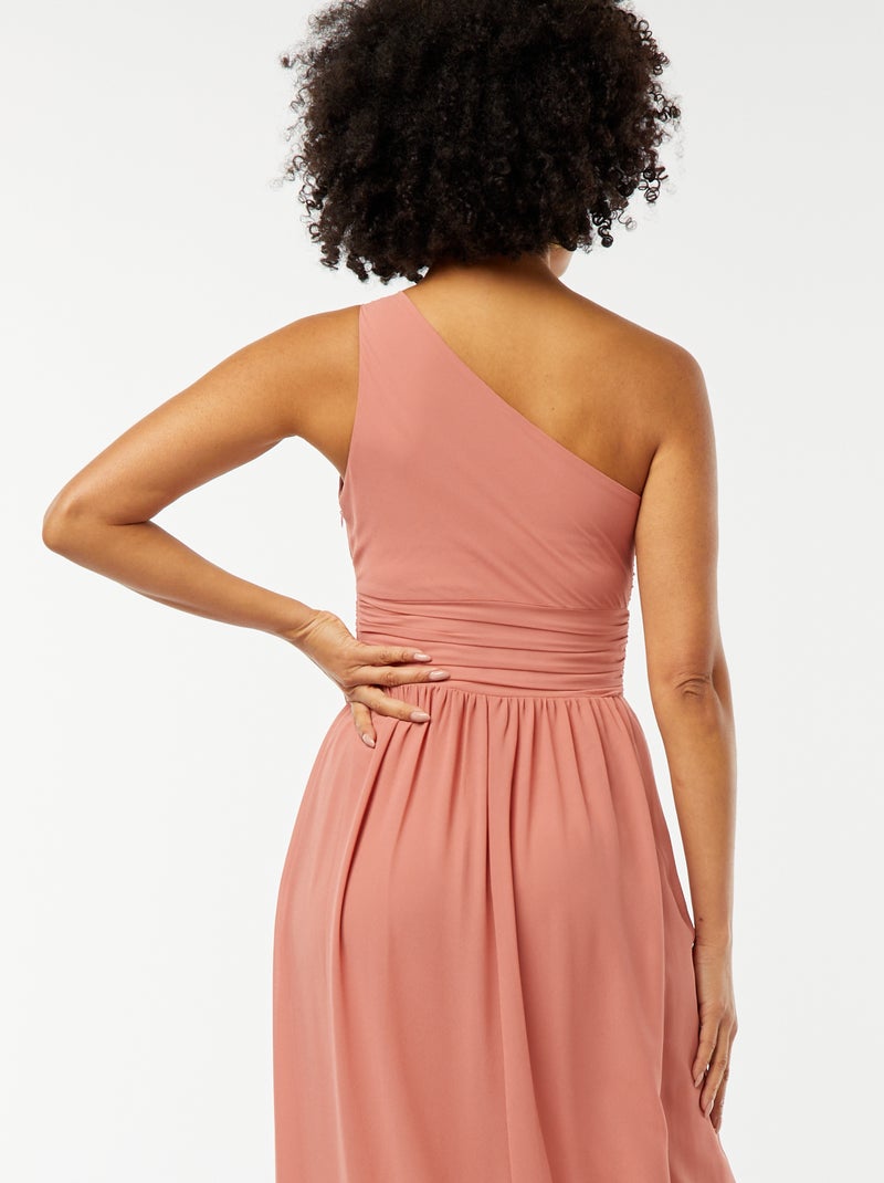 Robe longue asymétrique avec effet drapé à l'avant ROSE - Kiabi