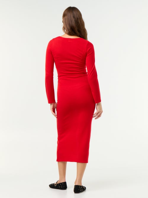 Robe longue avec bijou taille - Kiabi