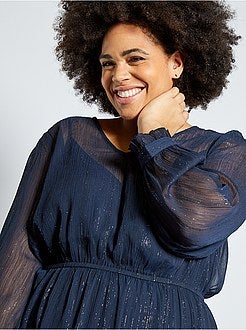 Robe longue avec brillance - Kiabi