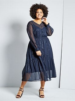 Robe longue avec brillance - Kiabi