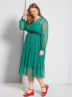 Robe longue avec brillance - Kiabi